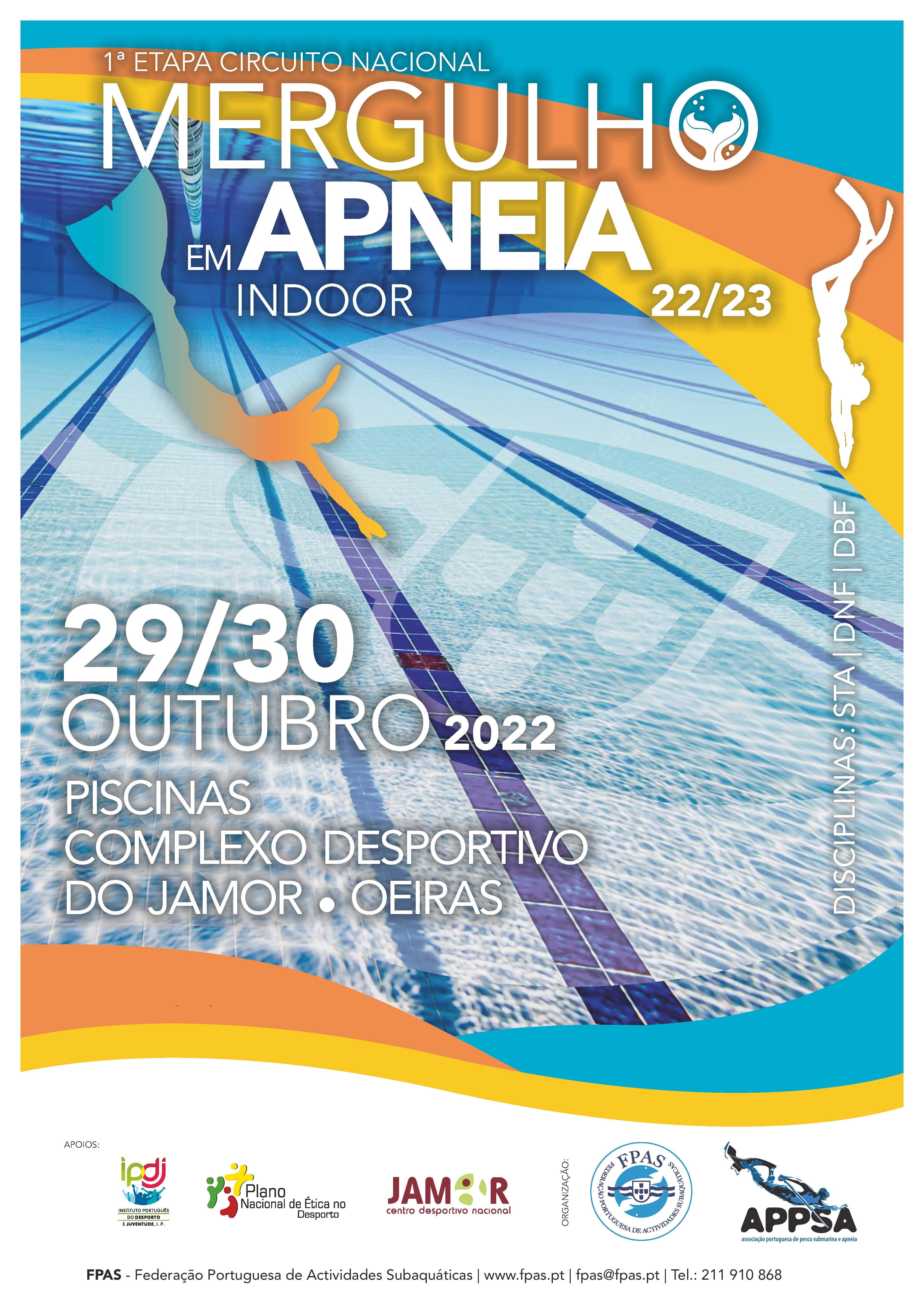 FPAS - Classificação - 1ª Etapa do Circuito Nacional de Mergulho em Apneia  Indoor 2022/2023